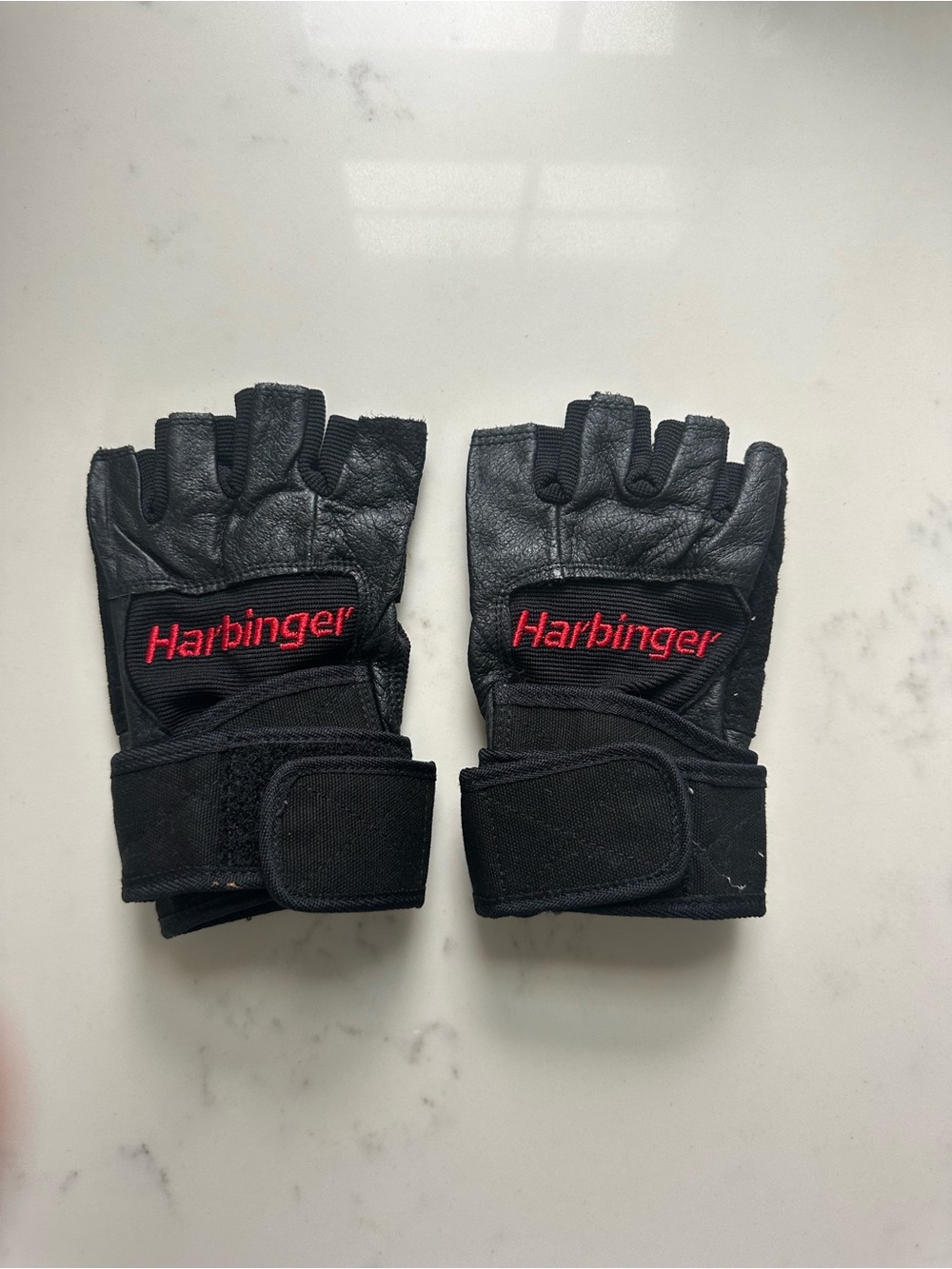 Harbinger Black Fingerless Weightlifting Gloves
